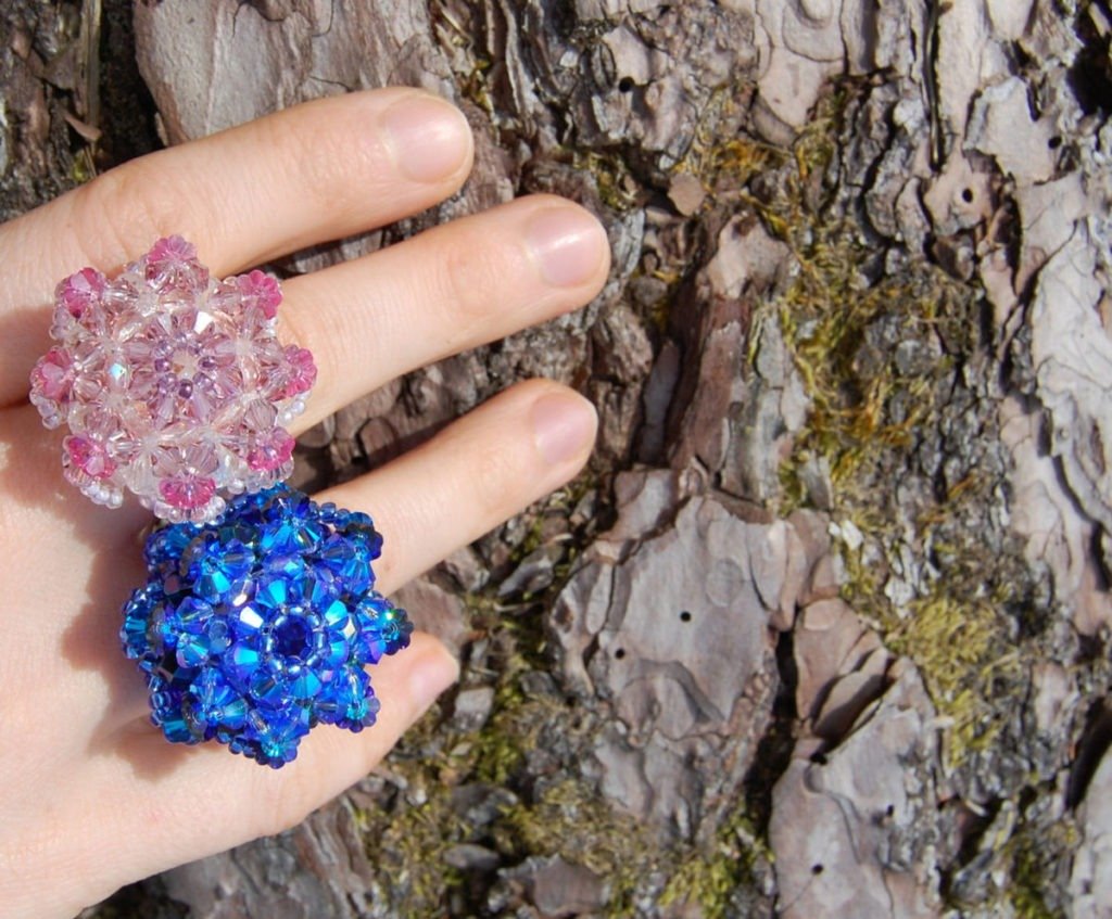 pink crystal fairy ring pastel goth jewelry marie antionette statement ring by herisson rose massive