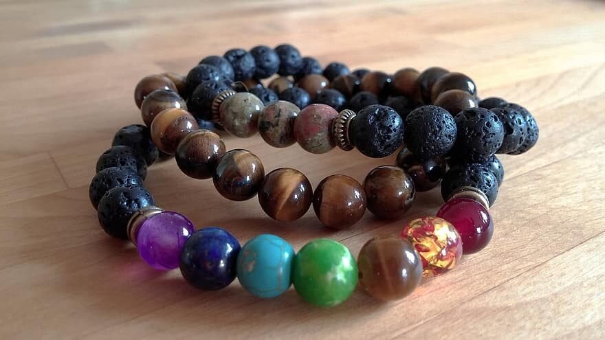 Bracelet Chakra Bangle Agate Jasper Jewelry Gemstone Beads Gems