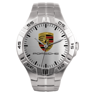 Company Logo Watch With Leather Bracelet