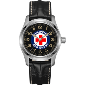 Company Logo Watch With Leather Bracelet