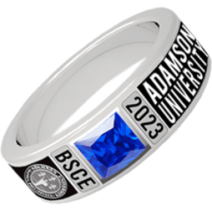 Unisex Band Birthstone Class Ring