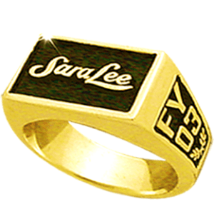 SARA LEE Rectangular Signet Ring