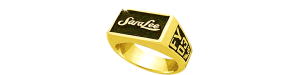 SARA LEE RECTANGULAR SIGNET RING original