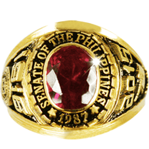 Senate Award Ring With Stone