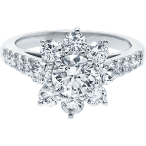 Sunflower White Gold Ring With Diamond