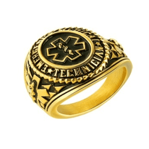 Customized Oval Solid Top Medical Ring